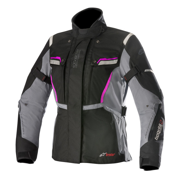 Alpinestars Alpinestars stella bogota drystar jacket v2 black grey fuchsia